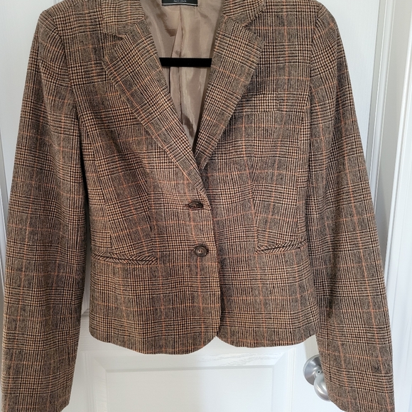 Suzy Shier tweed Blazer with elbow patches size small - Picture 1 of 3